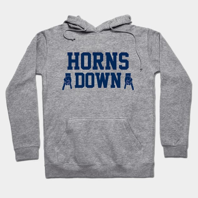 Horns Down - Gold/Navy Hoodie by KFig21